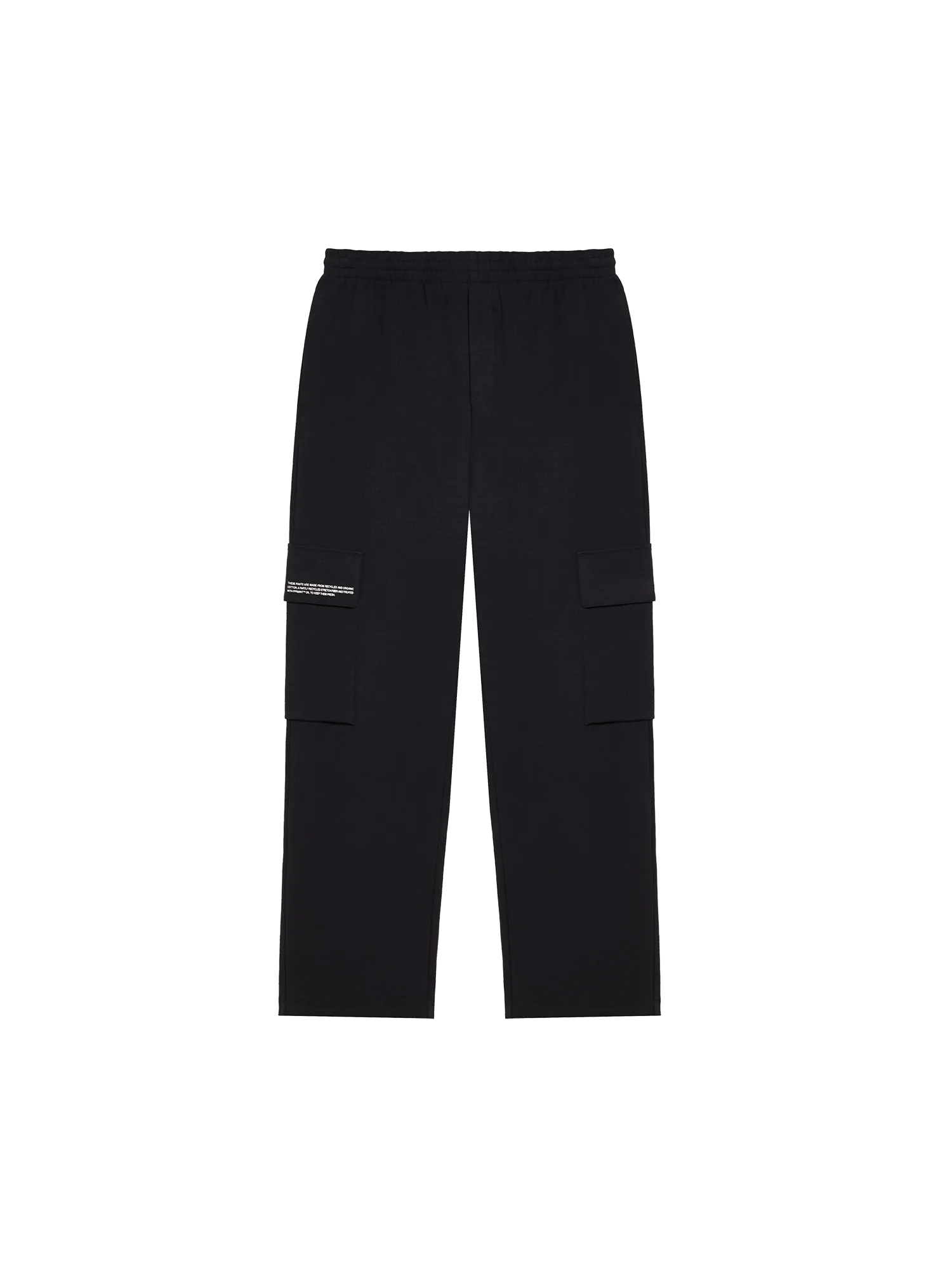 Womens Double Jersey Cargo Track Pants—black