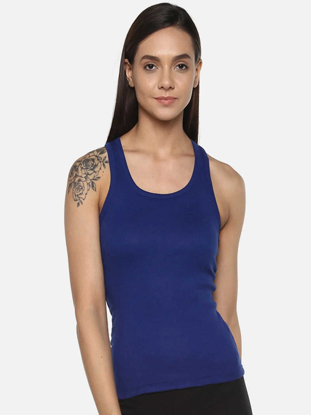 Women's Solid Pure Cotton Camisole with Racerback Style | SARA-NB-1 |