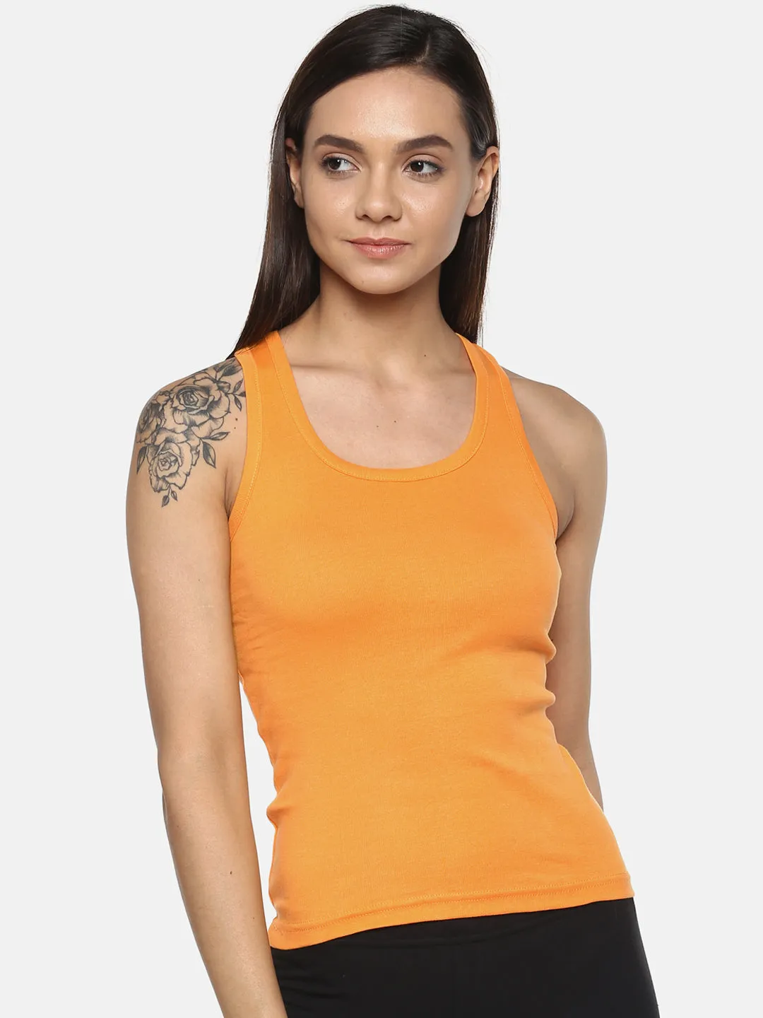 Women's Solid Pure Cotton Camisole with Racerback Style | SARA-YL-1 |