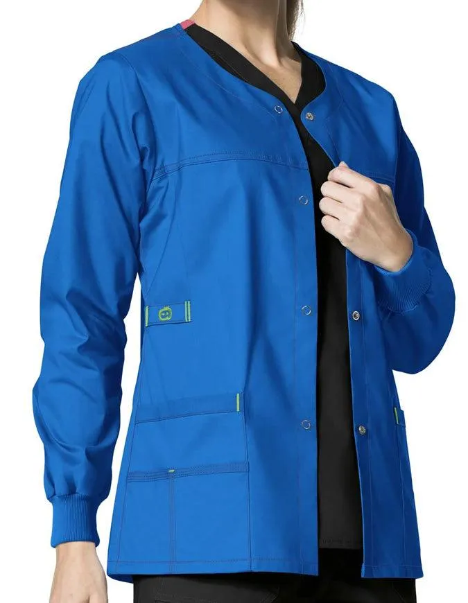 Wonderwink WonderFlex 28.75 Inch Women's Constance Snap Front Warm-up Jacket