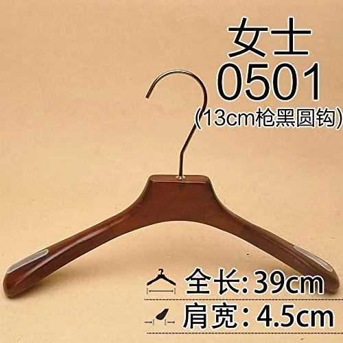 Xyijia Hanger (5Pcs/ Lot Wooden Hanger Retro Coat Non-Slip Clothing Wood Wooden Clothes Rack Clothing Store Clothes Hanging Men and Women