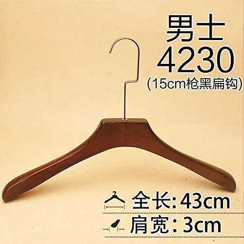 Xyijia Hanger (5Pcs/ Lot Wooden Hanger Retro Pants Clip Wooden Clothing Store Clothing Hanging Long Hook Men and Women Wear Non-Slip Hanger Hanger