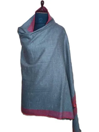 Yak Wool Shawl |Light Silver Grey Colour | Handwoven