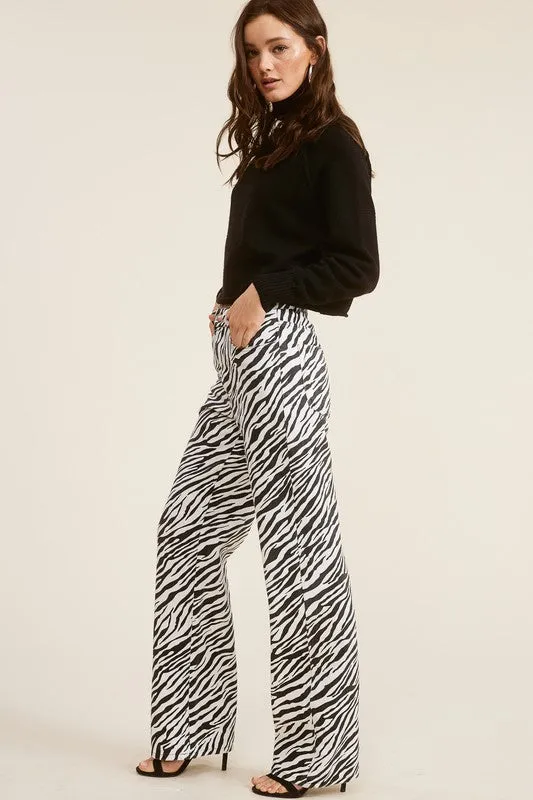 Zebra Wide Leg Pants